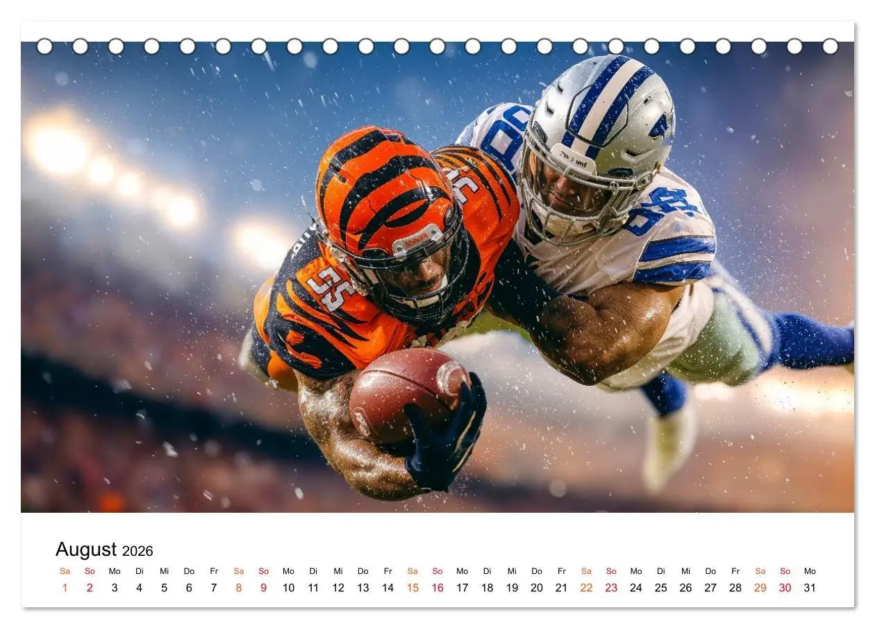Bild: 9783516650822 | American Football - Touchdown durchs Jahr (Tischkalender 2026 DIN...