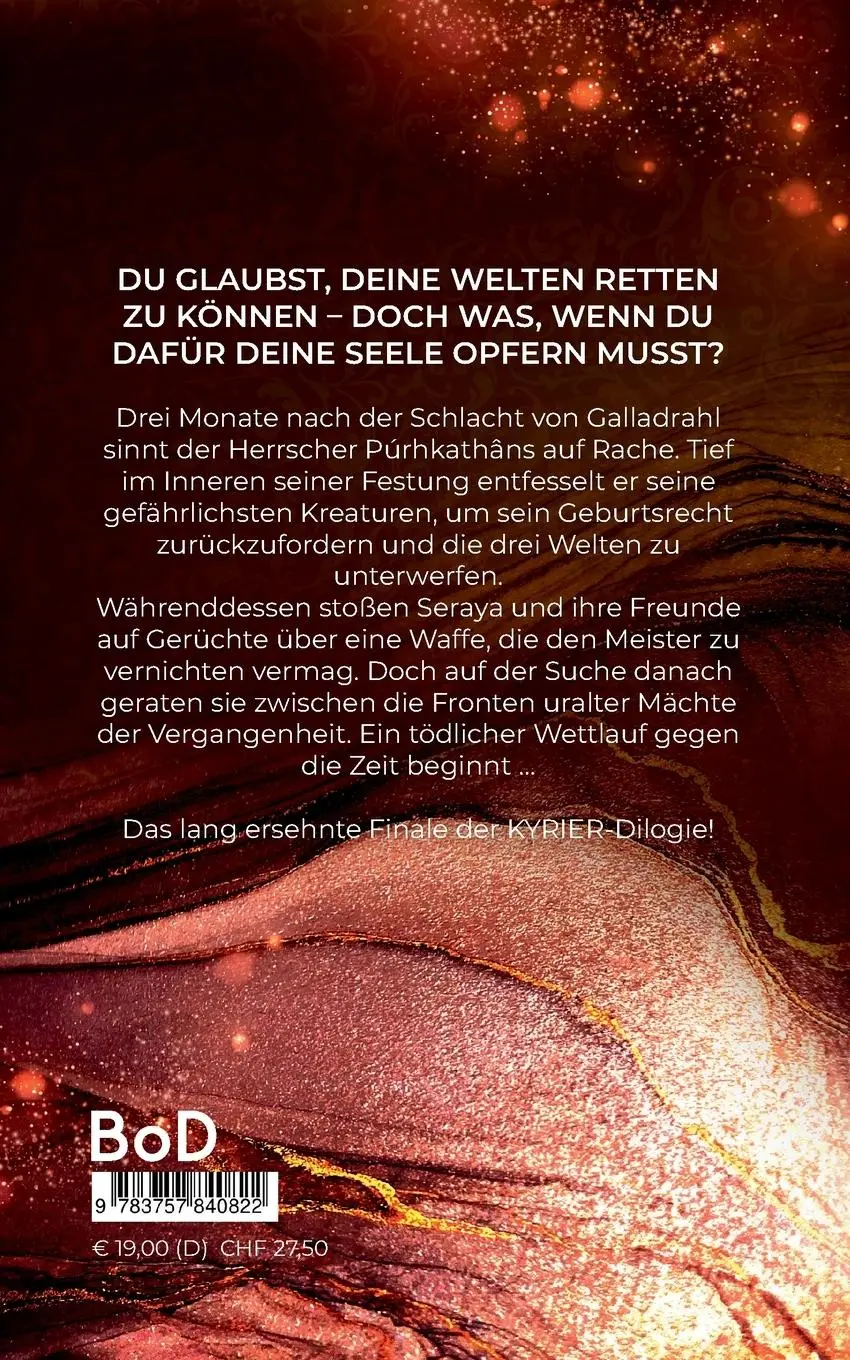 Rückseite: 9783757840822 | Kyrier - Erbe der Schatten | Sophia Arím | Taschenbuch | Kyrier | 2023