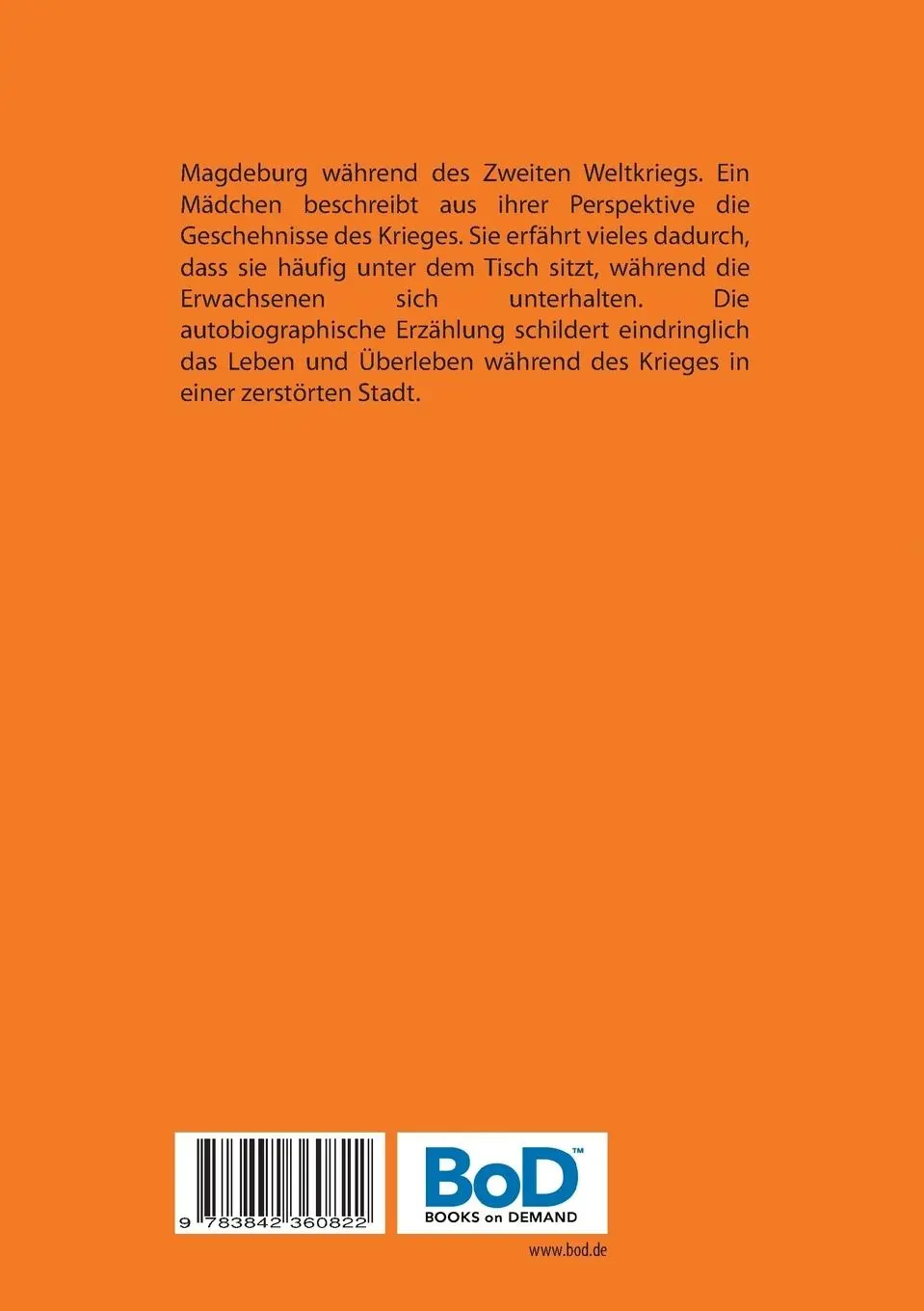 Rückseite: 9783842360822 | Unter dem Tisch | Karin Rothe | Taschenbuch | 112 S. | Deutsch | 2017
