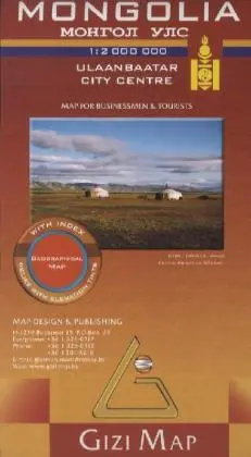 Cover: 9789638680822 | Gizi Map Mongolia, Geographical Map | (Land-)Karte | Englisch
