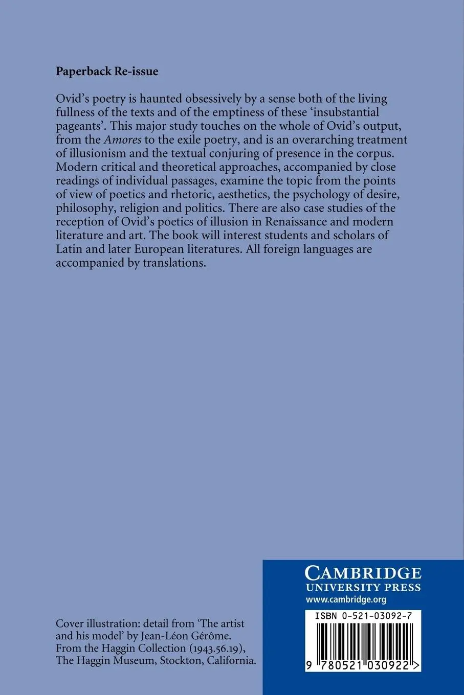 Rückseite: 9780521030922 | Ovid's Poetics of Illusion | Philip Hardie | Taschenbuch | Englisch