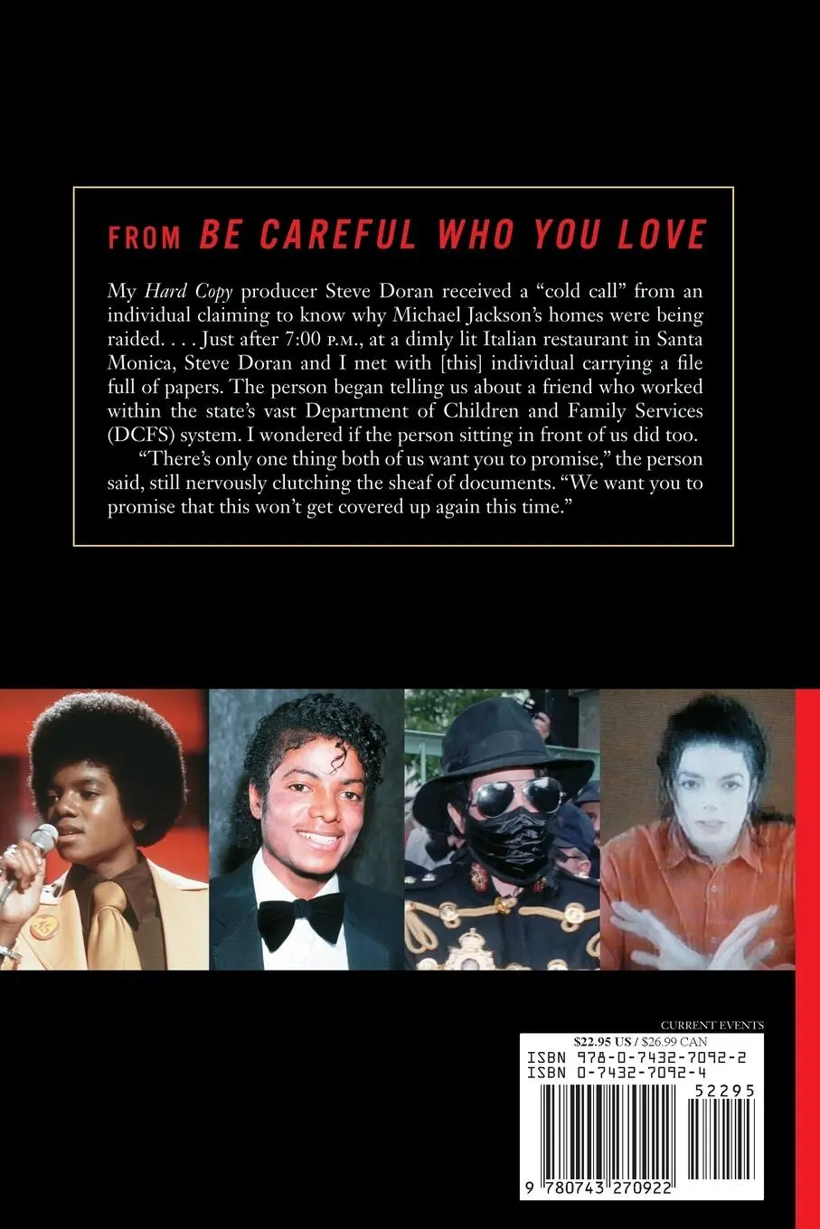 Rückseite: 9780743270922 | Be Careful Who You Love | Inside the Michael Jackson Case | Dimond