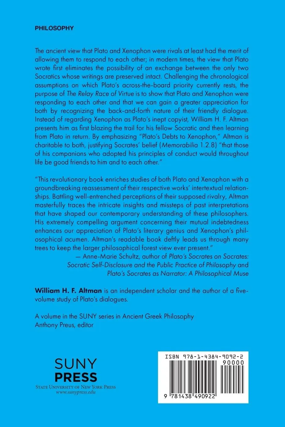 Rückseite: 9781438490922 | The Relay Race of Virtue | Plato's Debts to Xenophon | Altman | Buch