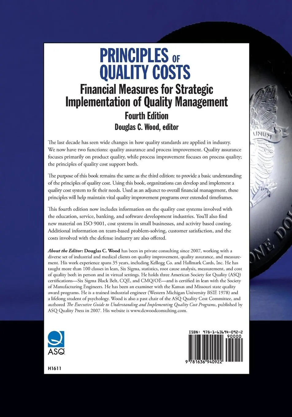 Rückseite: 9781636940922 | Principles of Quality Costs, Fourth Edition | Douglas C Wood | Buch