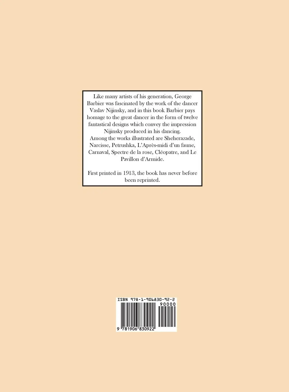 Rückseite: 9781906830922 | Dessins sur la Danses de Vaslav Nijinsky | Francis De Miomandre | Buch
