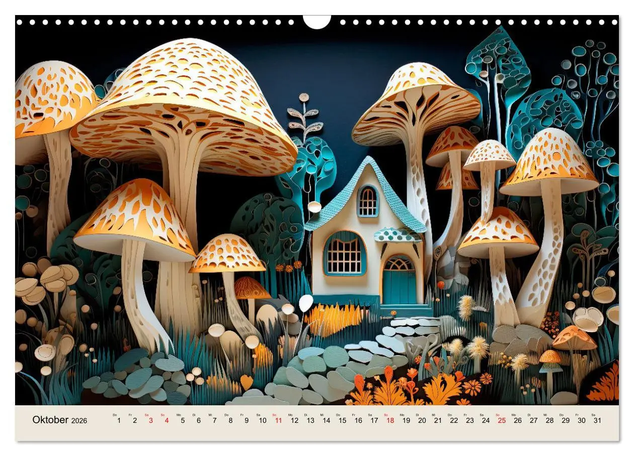 Bild: 9783457480922 | Magie der Pilze (Wandkalender 2026 DIN A3 quer), CALVENDO...