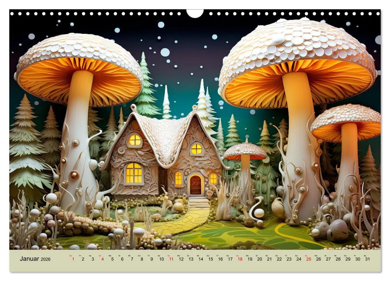 Bild: 9783457480922 | Magie der Pilze (Wandkalender 2026 DIN A3 quer), CALVENDO...