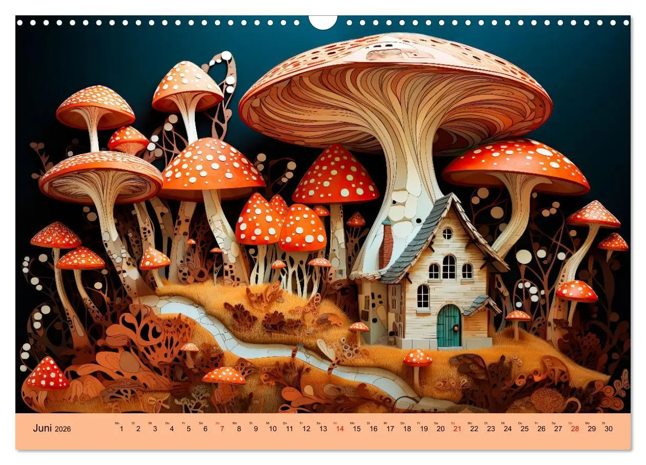 Bild: 9783457480922 | Magie der Pilze (Wandkalender 2026 DIN A3 quer), CALVENDO...