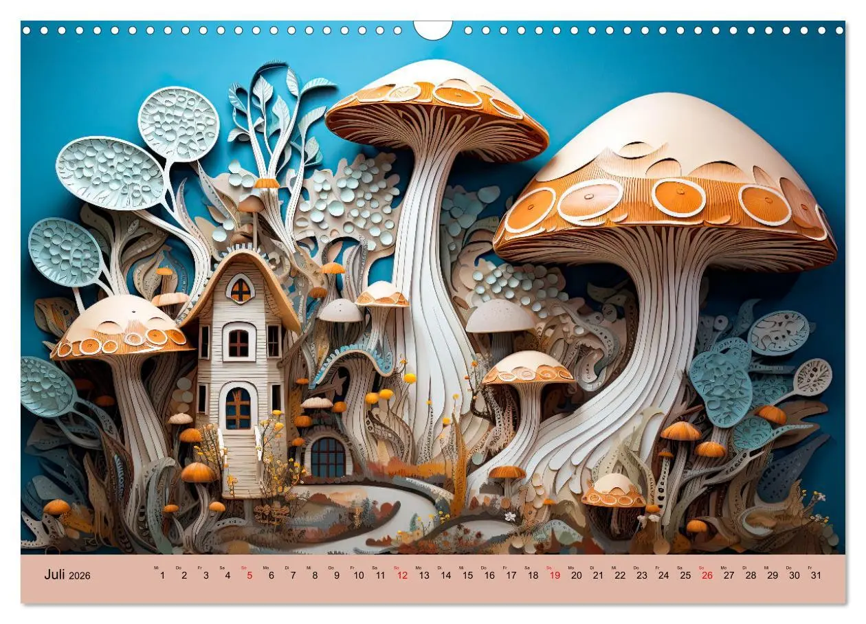Bild: 9783457480922 | Magie der Pilze (Wandkalender 2026 DIN A3 quer), CALVENDO...