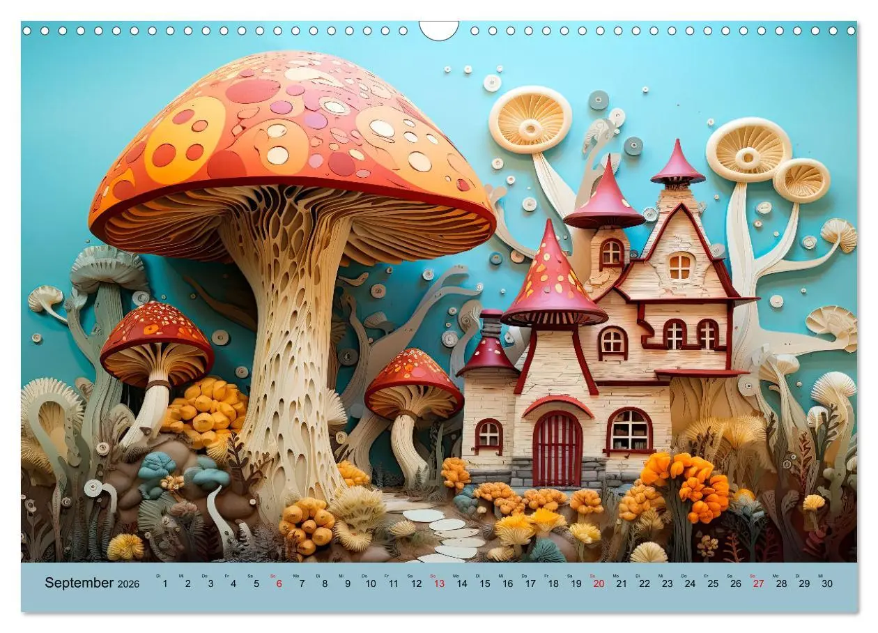 Bild: 9783457480922 | Magie der Pilze (Wandkalender 2026 DIN A3 quer), CALVENDO...