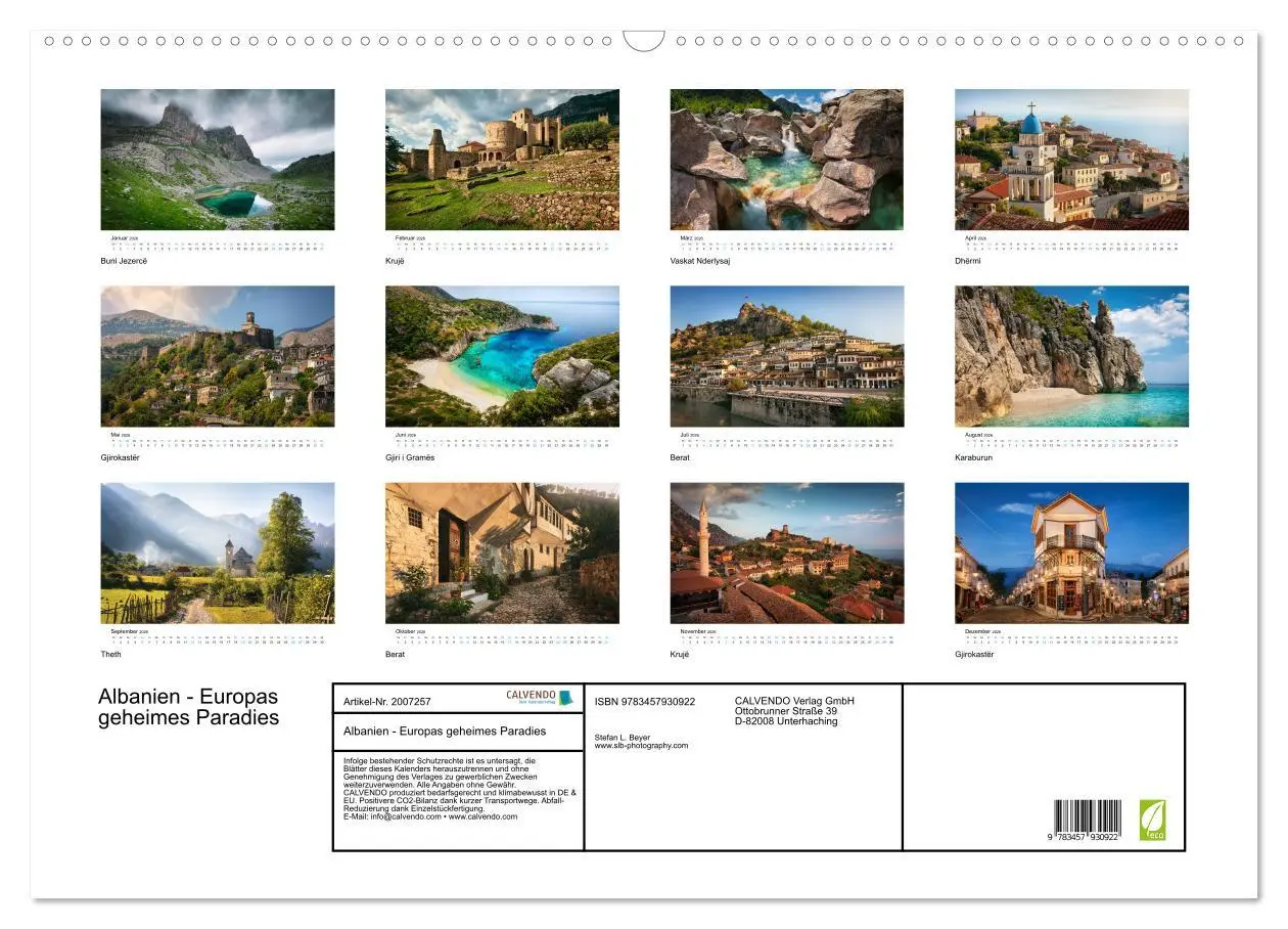 Bild: 9783457930922 | Albanien - Europas geheimes Paradies (Wandkalender 2026 DIN A2...
