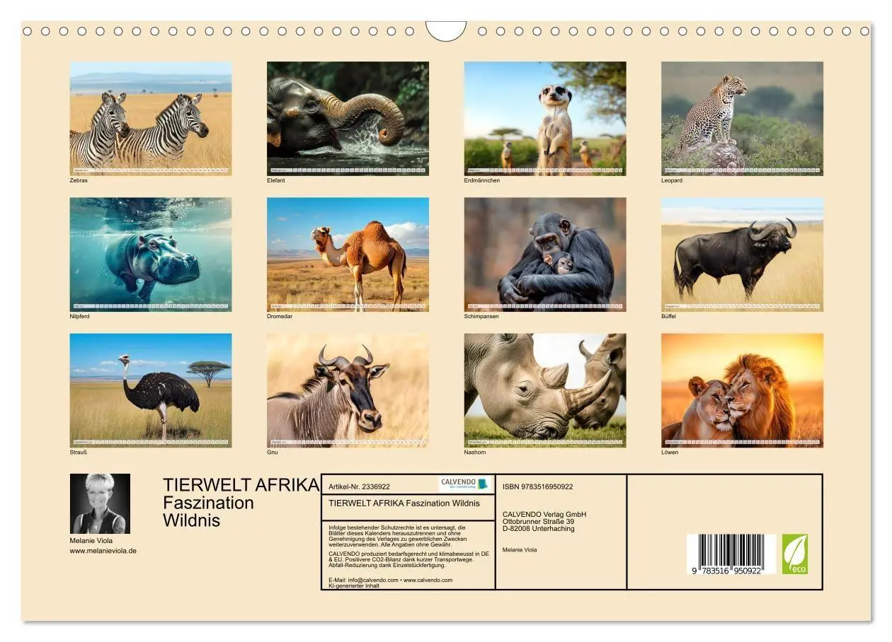 Bild: 9783516950922 | TIERWELT AFRIKA Faszination Wildnis (Wandkalender 2027 DIN A3...