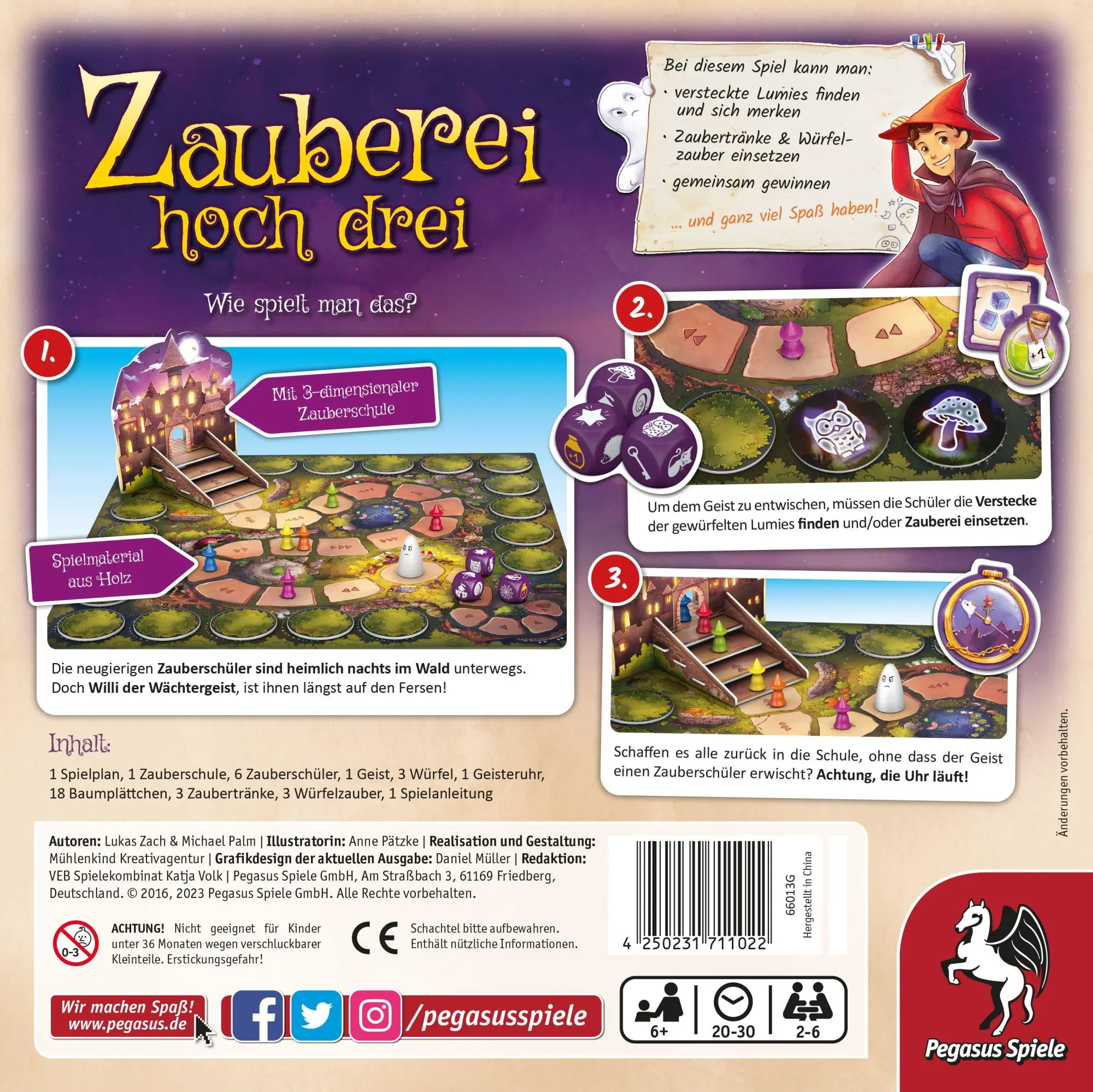 Bild: 4250231711022 | Zauberei hoch drei | Lukas Zach | Spiel | Brettspiel | 66013G | 2016