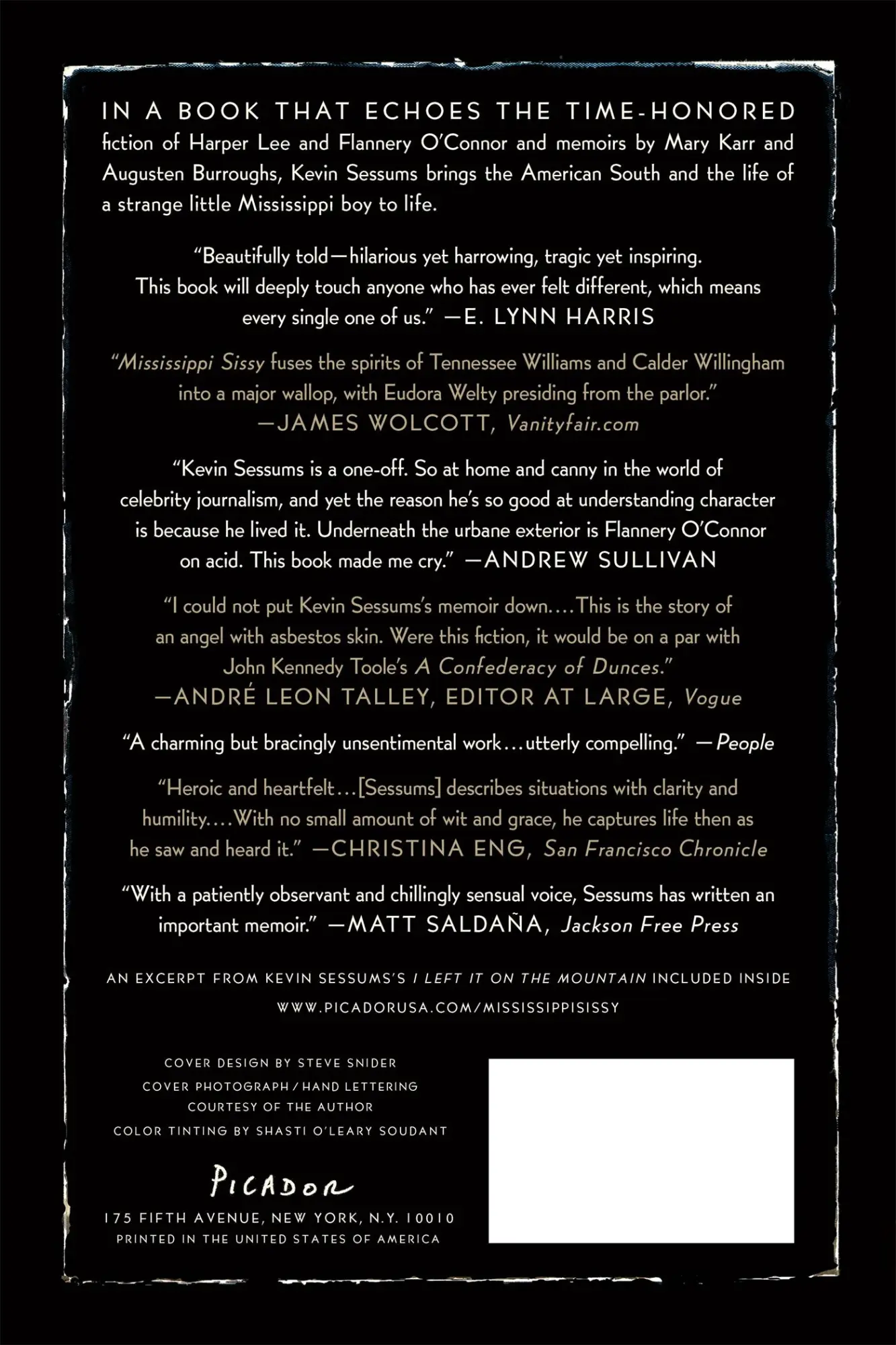 Rückseite: 9780312341022 | Mississippi Sissy | Kevin Sessums | Taschenbuch | Englisch | 2008