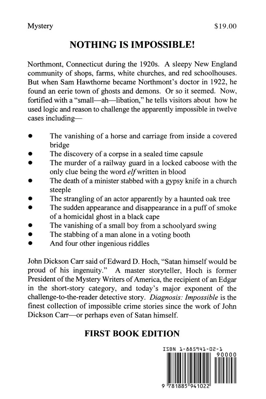 Rückseite: 9781885941022 | Diagnosis | Impossible: The Problems of Dr. Sam Hawthorne | Hoch