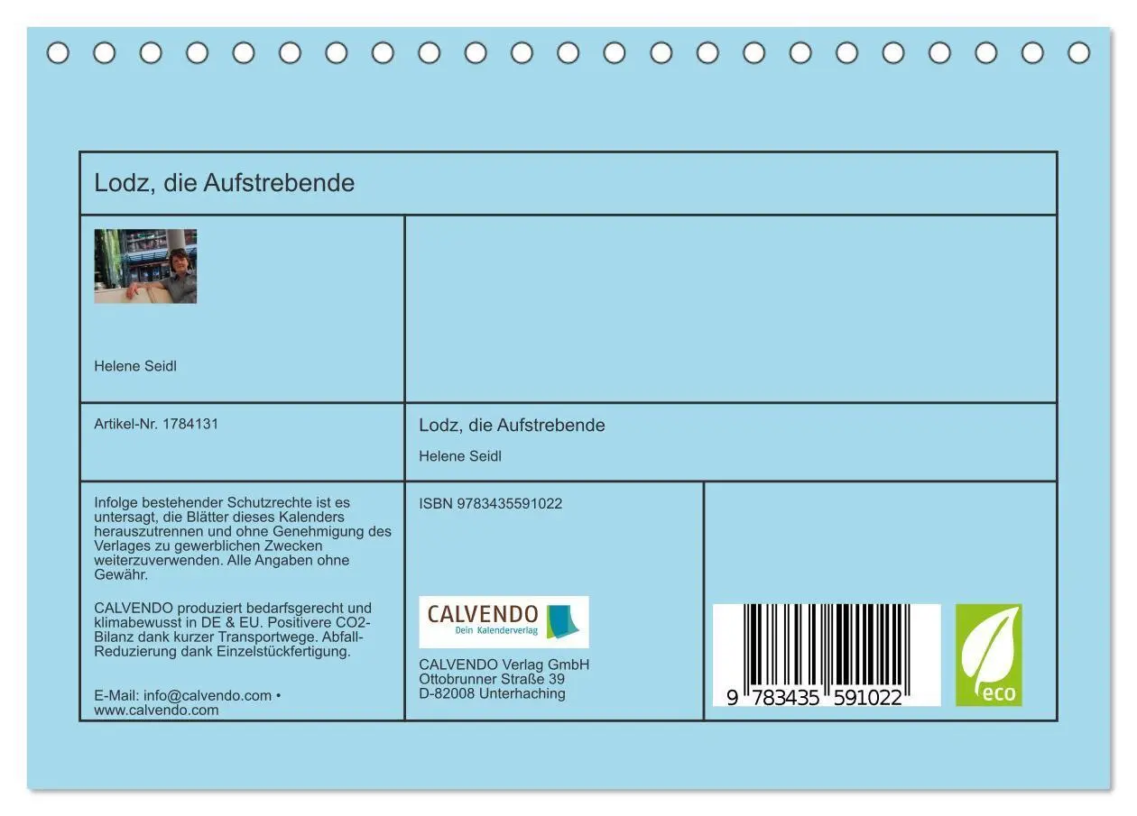 Bild: 9783435591022 | Lodz, die Aufstrebende (Tischkalender 2025 DIN A5 quer), CALVENDO...