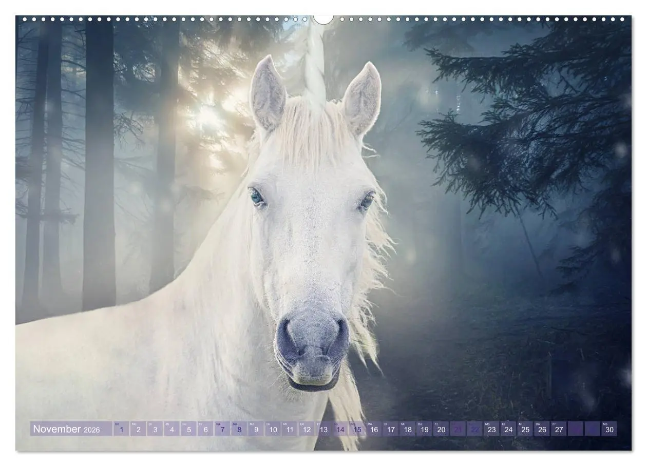 Bild: 9783457821022 | Einhorn Love - Fantasiewelt (Wandkalender 2026 DIN A2 quer),...