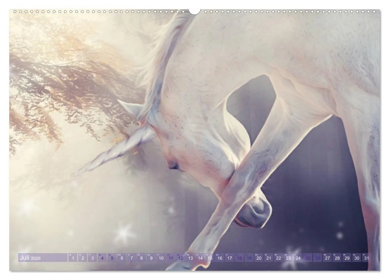 Bild: 9783457821022 | Einhorn Love - Fantasiewelt (Wandkalender 2026 DIN A2 quer),...