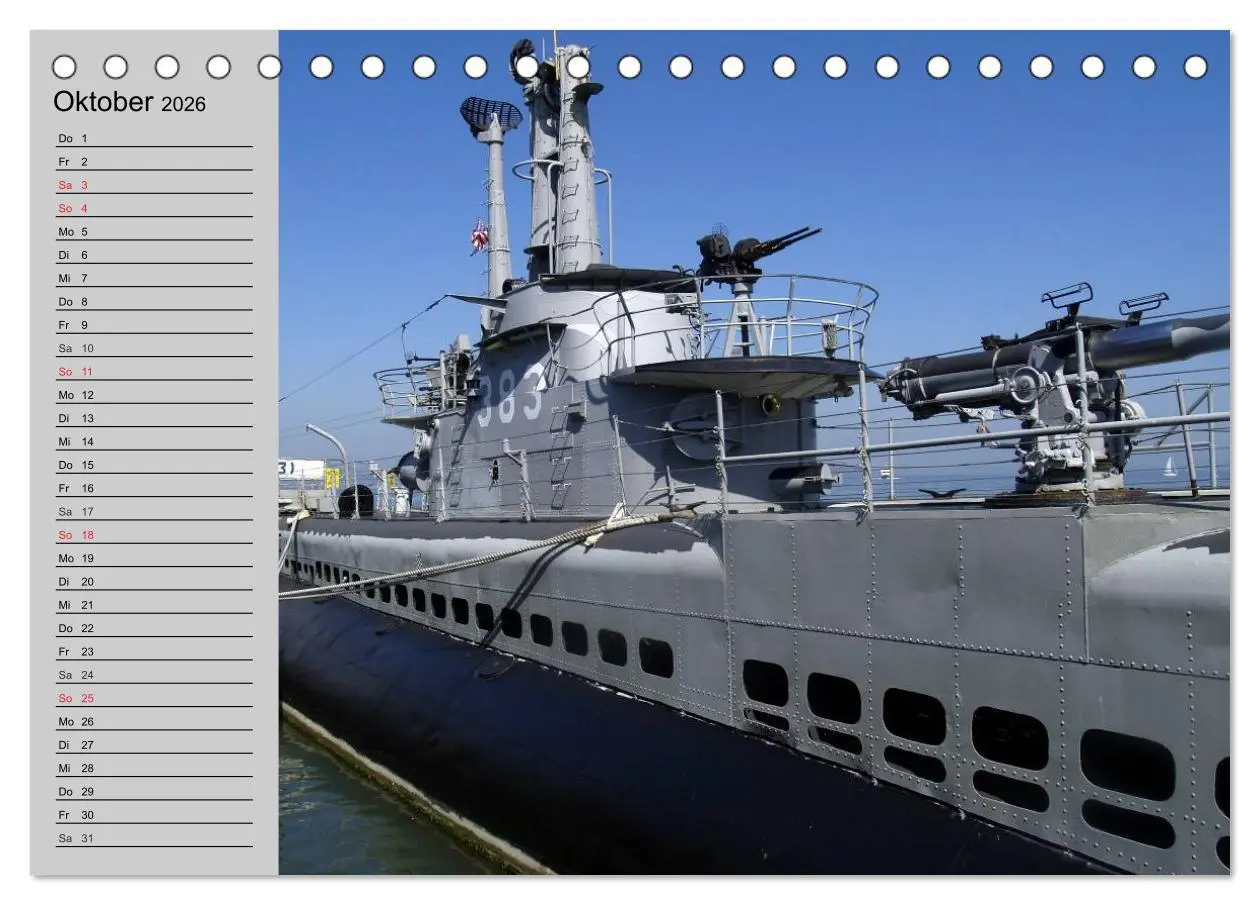 Bild: 9783457991022 | U-Boote. Militärische Ungetüme (Tischkalender 2026 DIN A5 quer),...