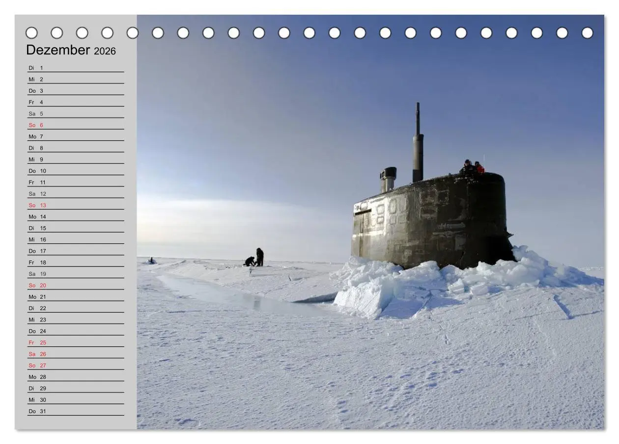 Bild: 9783457991022 | U-Boote. Militärische Ungetüme (Tischkalender 2026 DIN A5 quer),...