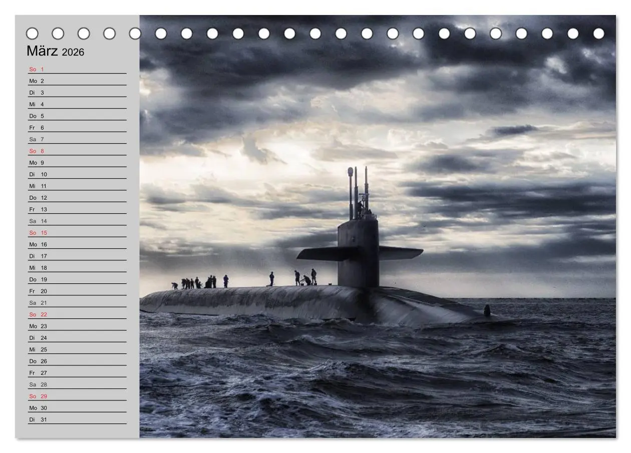 Bild: 9783457991022 | U-Boote. Militärische Ungetüme (Tischkalender 2026 DIN A5 quer),...