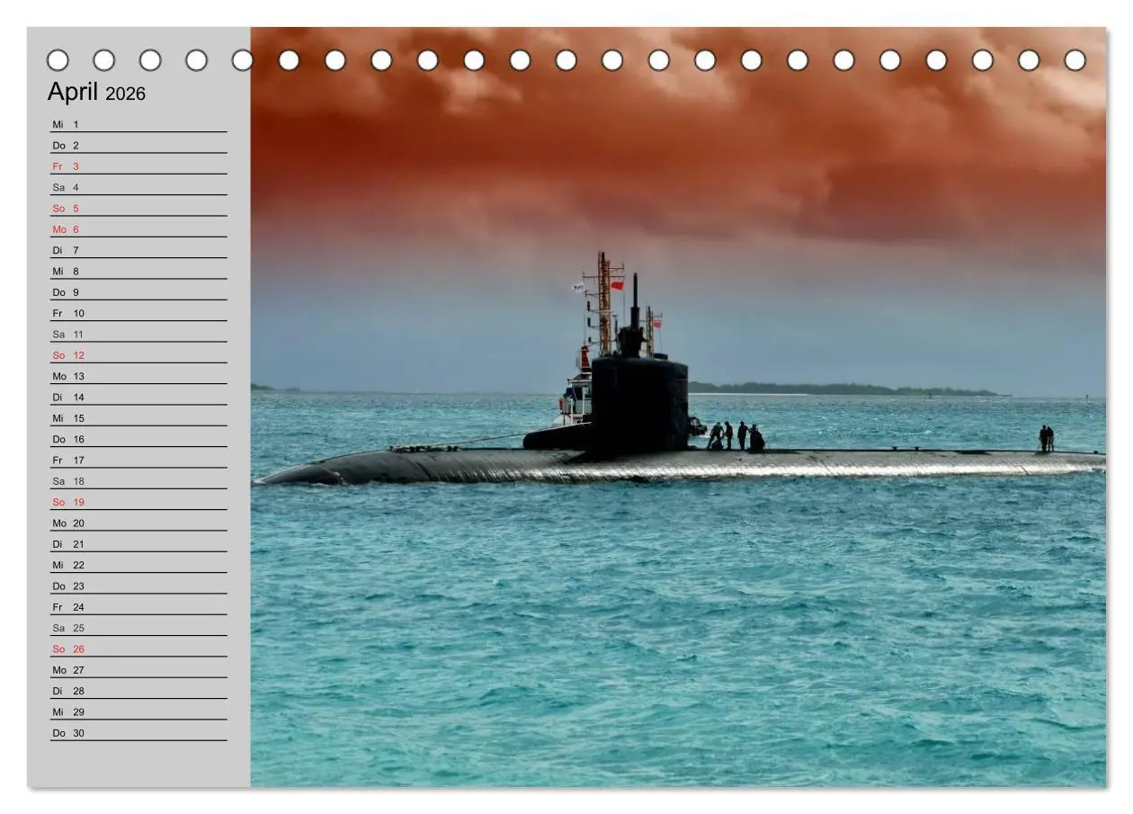 Bild: 9783457991022 | U-Boote. Militärische Ungetüme (Tischkalender 2026 DIN A5 quer),...