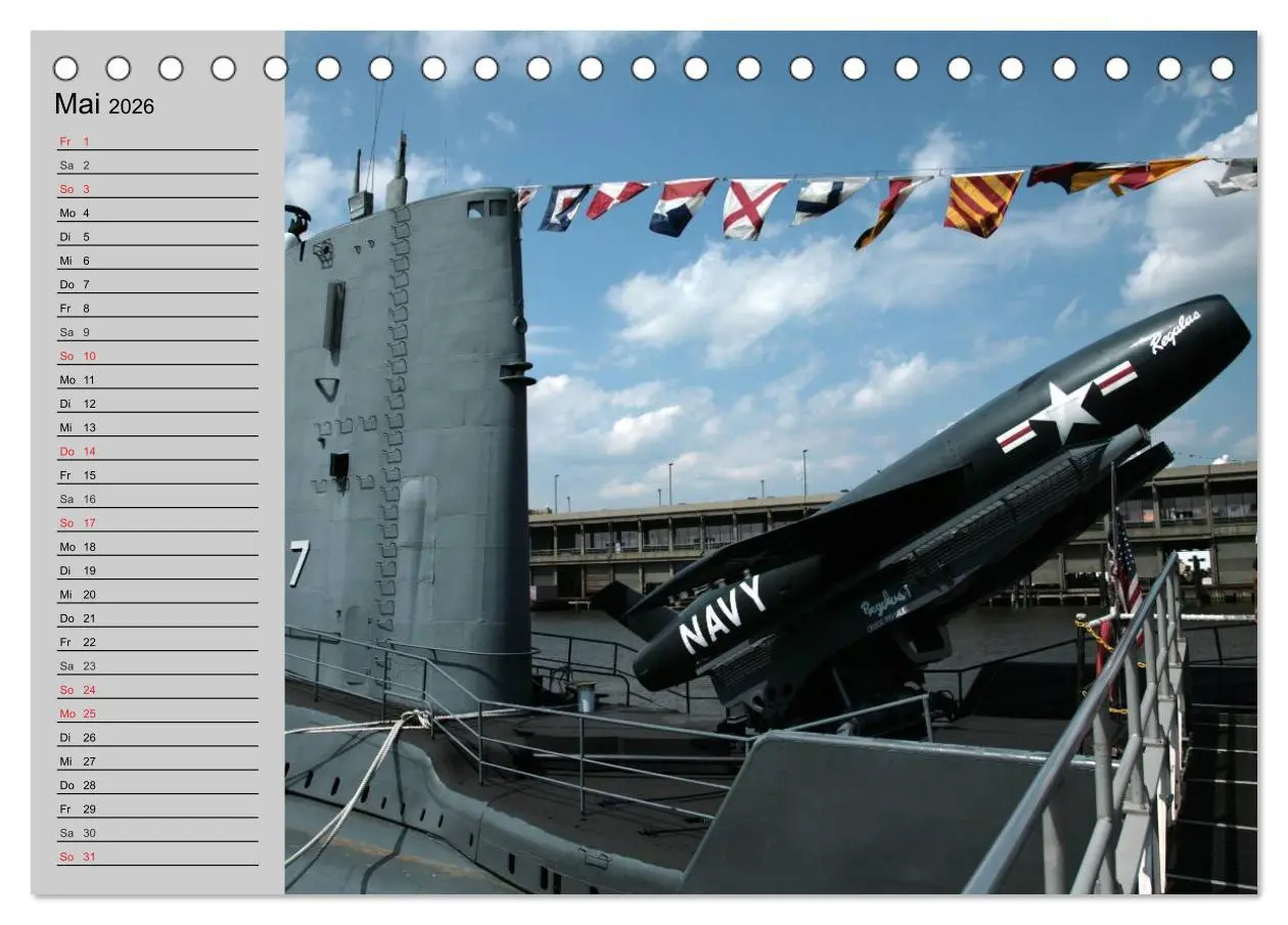 Bild: 9783457991022 | U-Boote. Militärische Ungetüme (Tischkalender 2026 DIN A5 quer),...