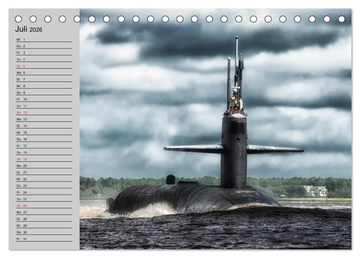 Bild: 9783457991022 | U-Boote. Militärische Ungetüme (Tischkalender 2026 DIN A5 quer),...