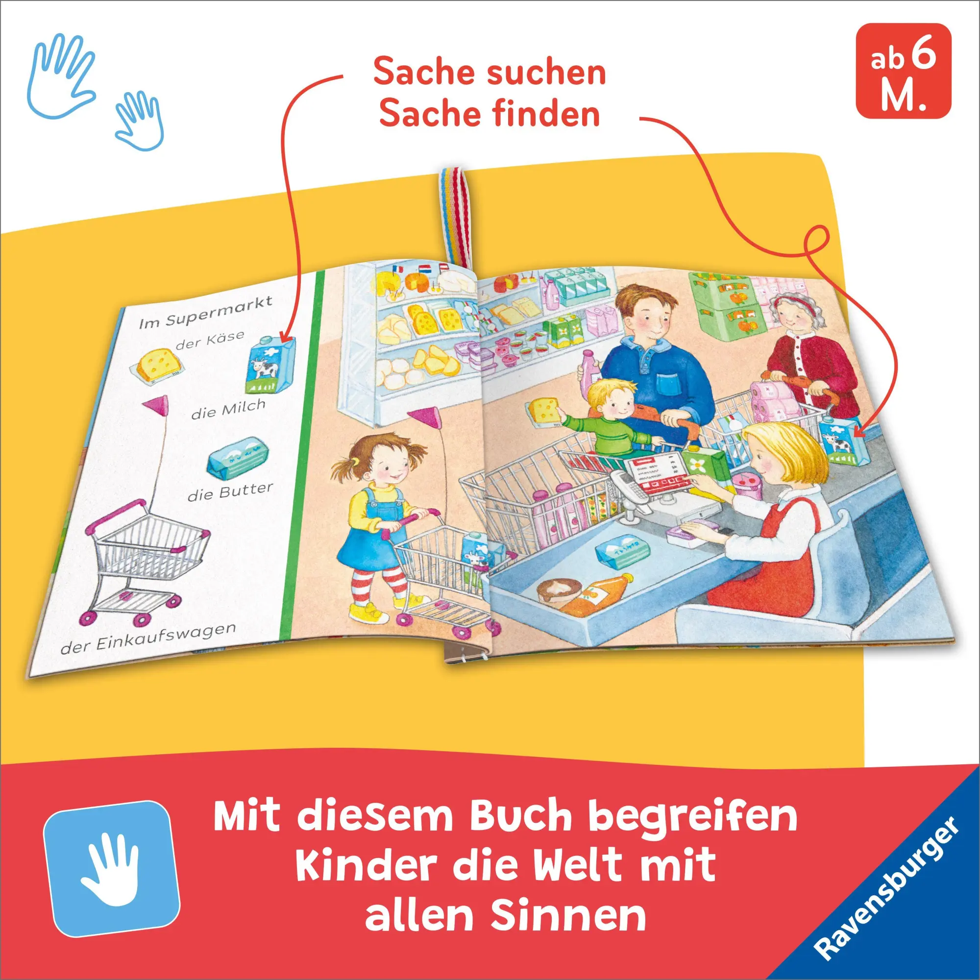Bild: 9783473421022 | Mein Knuddel-Knautsch-Buch - Sachen suchen. Beim Einkaufen | Gruber