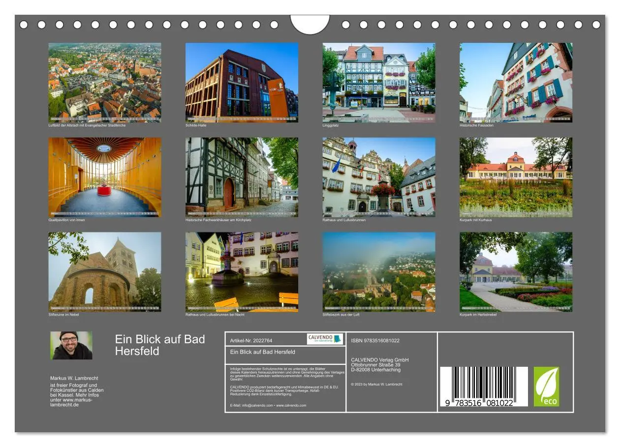 Bild: 9783516081022 | Ein Blick auf Bad Hersfeld (Wandkalender 2026 DIN A4 quer),...