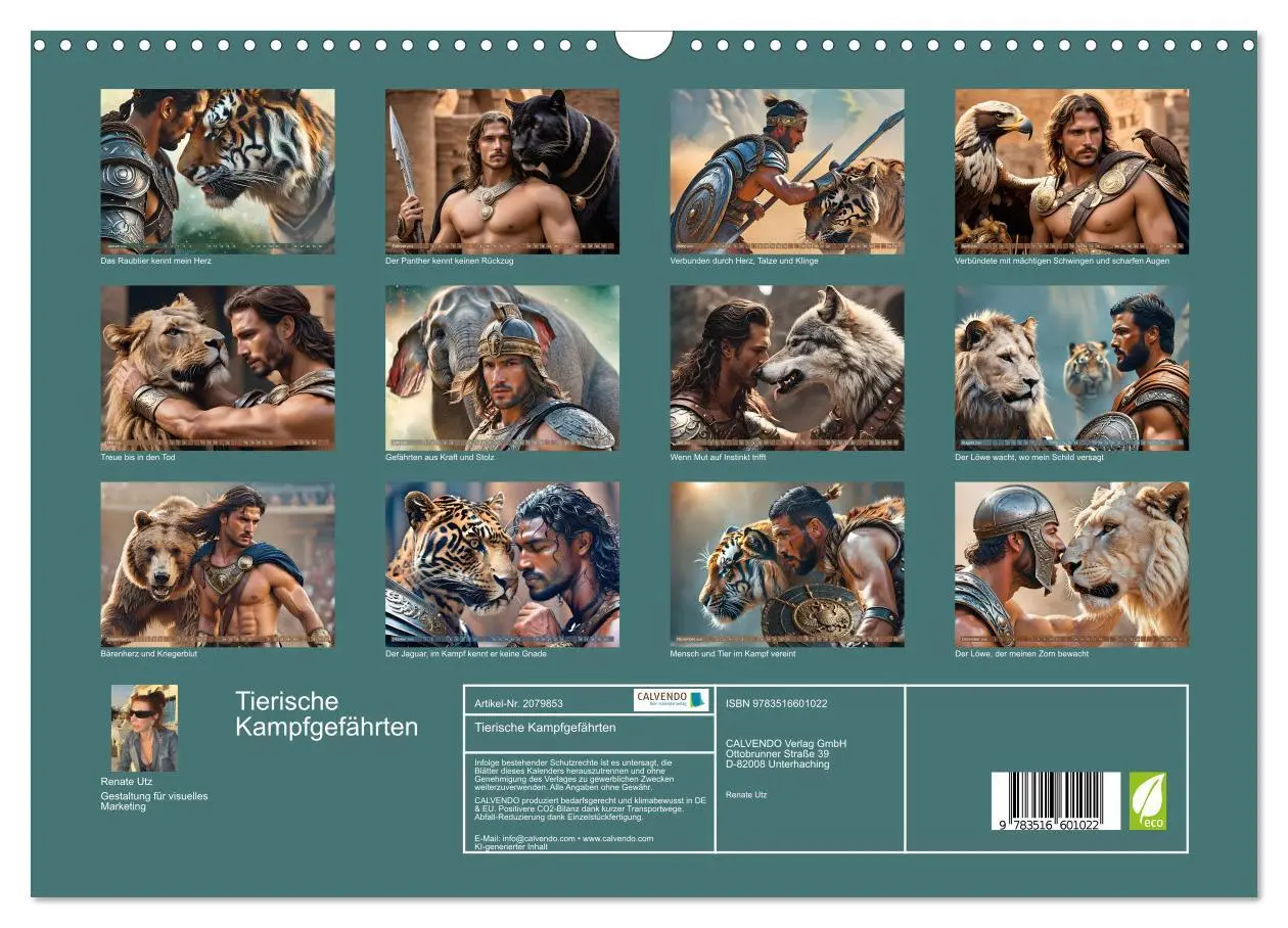 Bild: 9783516601022 | Tierische Kampfgefährten (Wandkalender 2026 DIN A3 quer), CALVENDO...