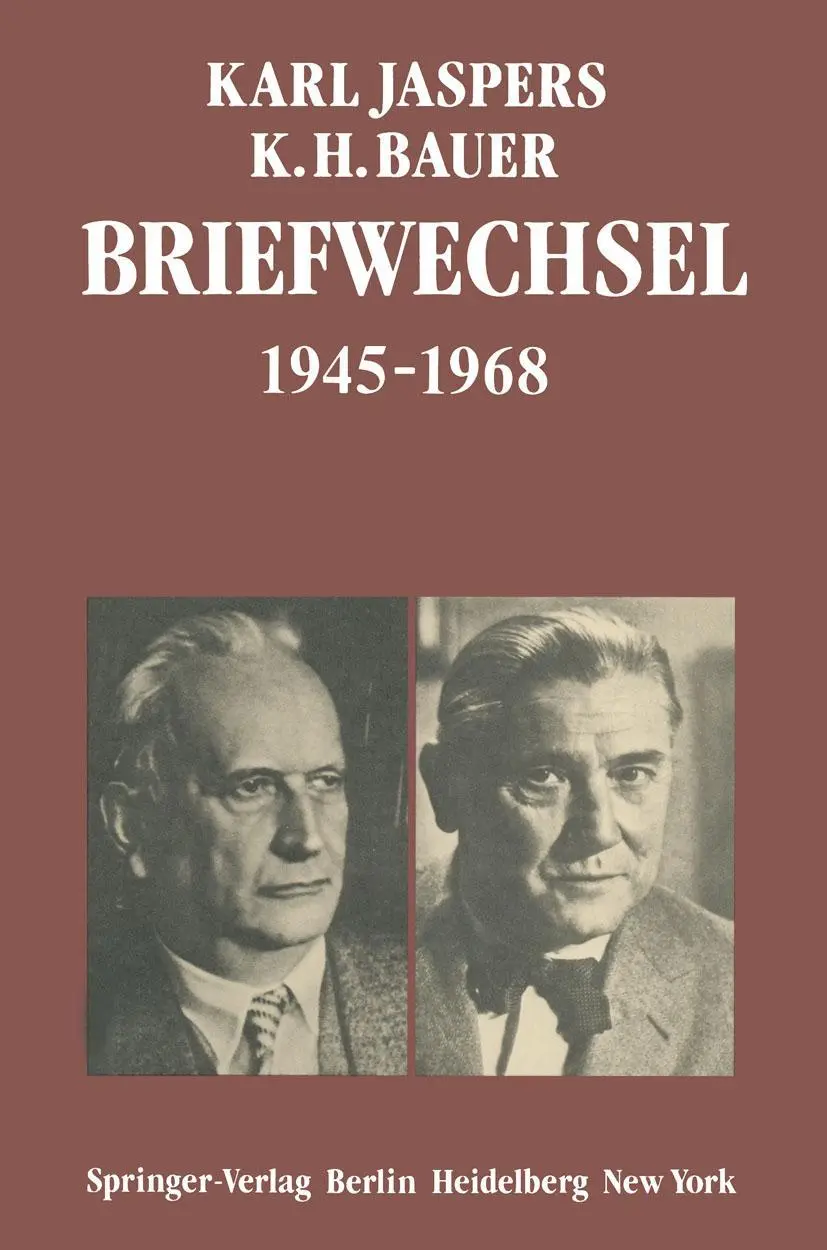 Cover: 9783540121022 | Briefwechsel 1945-1968 | K. Jaspers (u. a.) | Taschenbuch | x | 1983