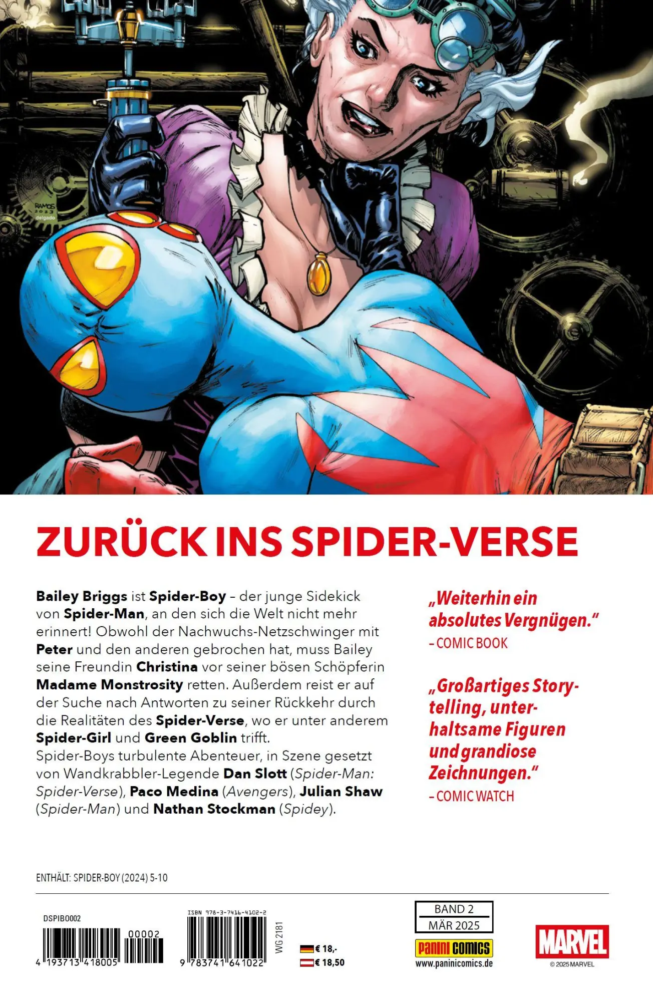 Rückseite: 9783741641022 | Spider-Boy | Bd. 2: Außergewöhnliche Freunde | Dan Slott (u. a.)