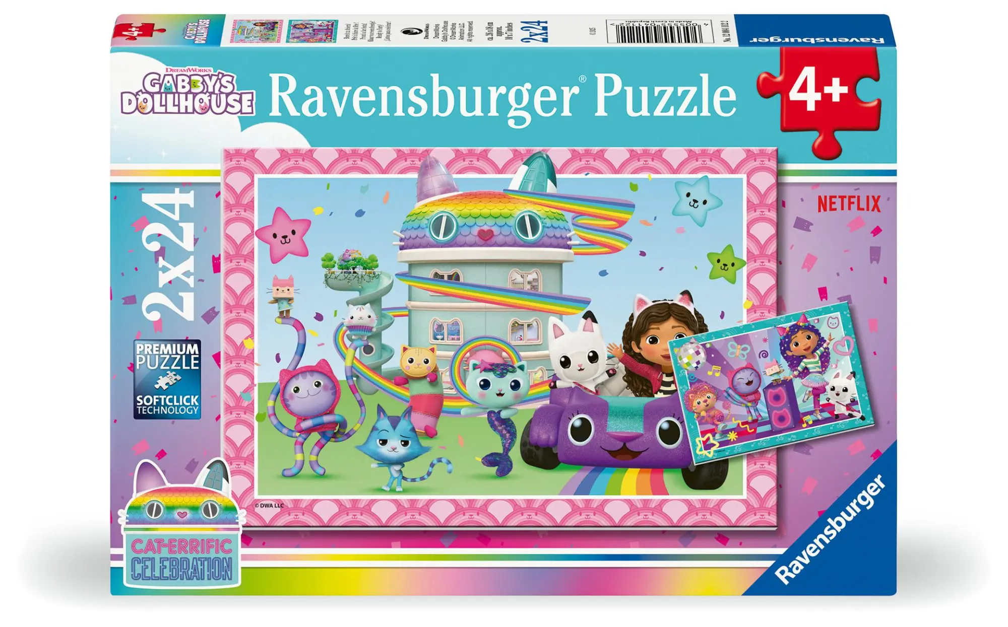 Cover: 4005555041122 | Kinderpuzzle 2x24 Teile - Gabby's Dollhouse - Bereit zu feiern! | 2025