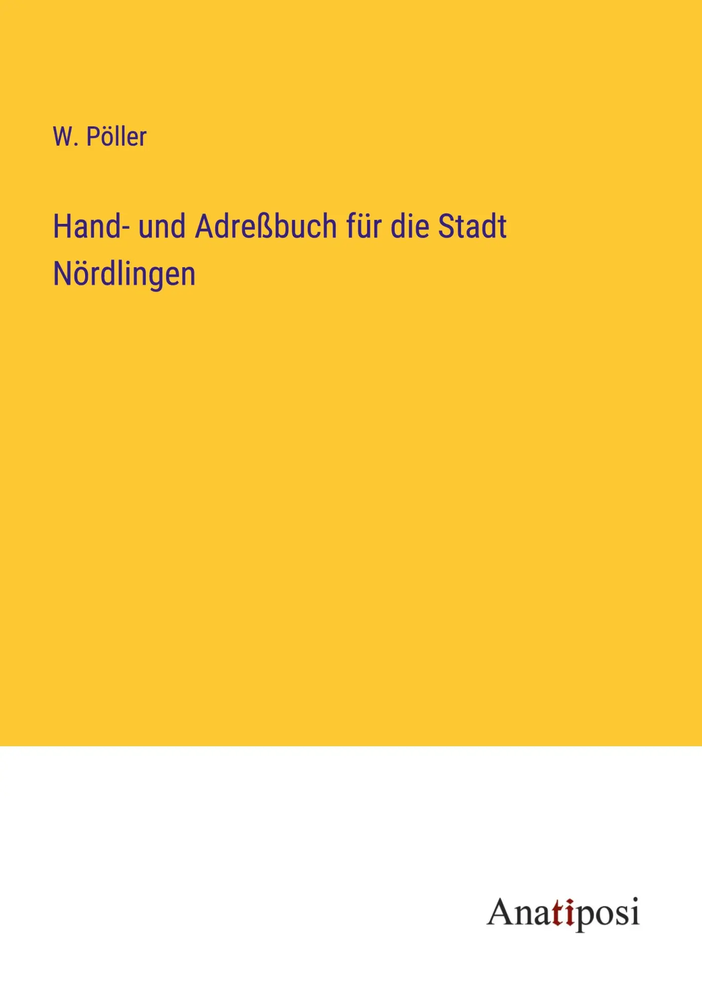 Hand- und Adreßbuch für die Stadt Nördlingen