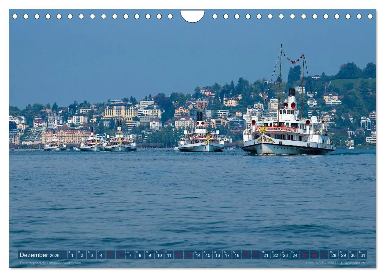 Bild: 9783457671122 | Dampfschiffe Vierwaldstättersee (Wandkalender 2026 DIN A4 quer),...