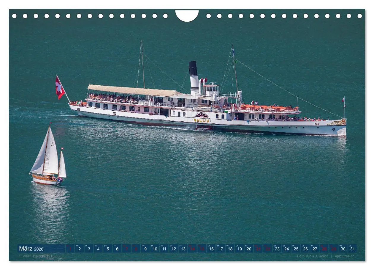 Bild: 9783457671122 | Dampfschiffe Vierwaldstättersee (Wandkalender 2026 DIN A4 quer),...