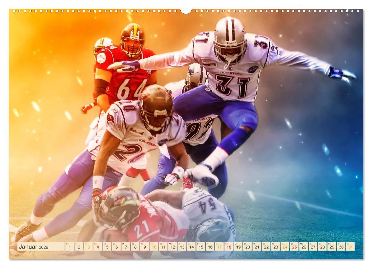 Bild: 9783457741122 | American Football - Fight (hochwertiger Premium Wandkalender 2026...
