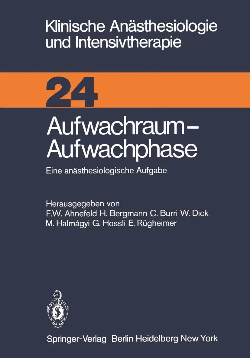 Cover: 9783540111122 | Aufwachraum - Aufwachphase | Eine anästhesiologische Aufgabe | Buch
