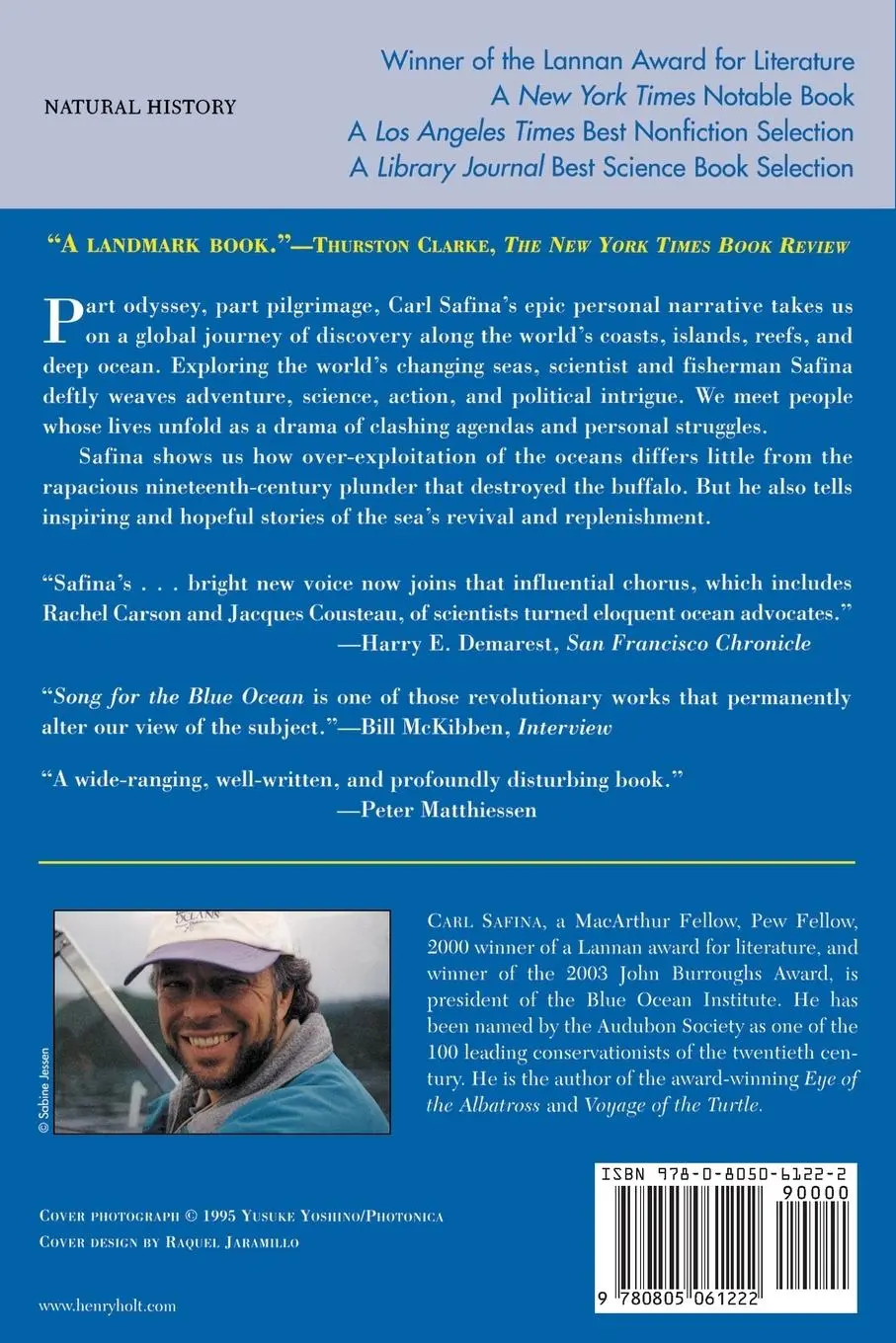Rückseite: 9780805061222 | Song for the Blue Ocean | Carl Safina | Taschenbuch | Englisch | 1999
