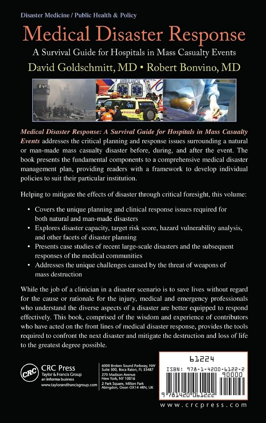 Rückseite: 9781420061222 | Medical Disaster Response | David Goldschmitt (u. a.) | Buch | 2009