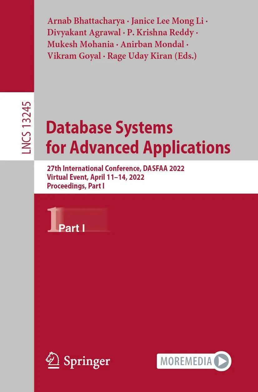 Cover: 9783031001222 | Database Systems for Advanced Applications | Bhattacharya (u. a.)