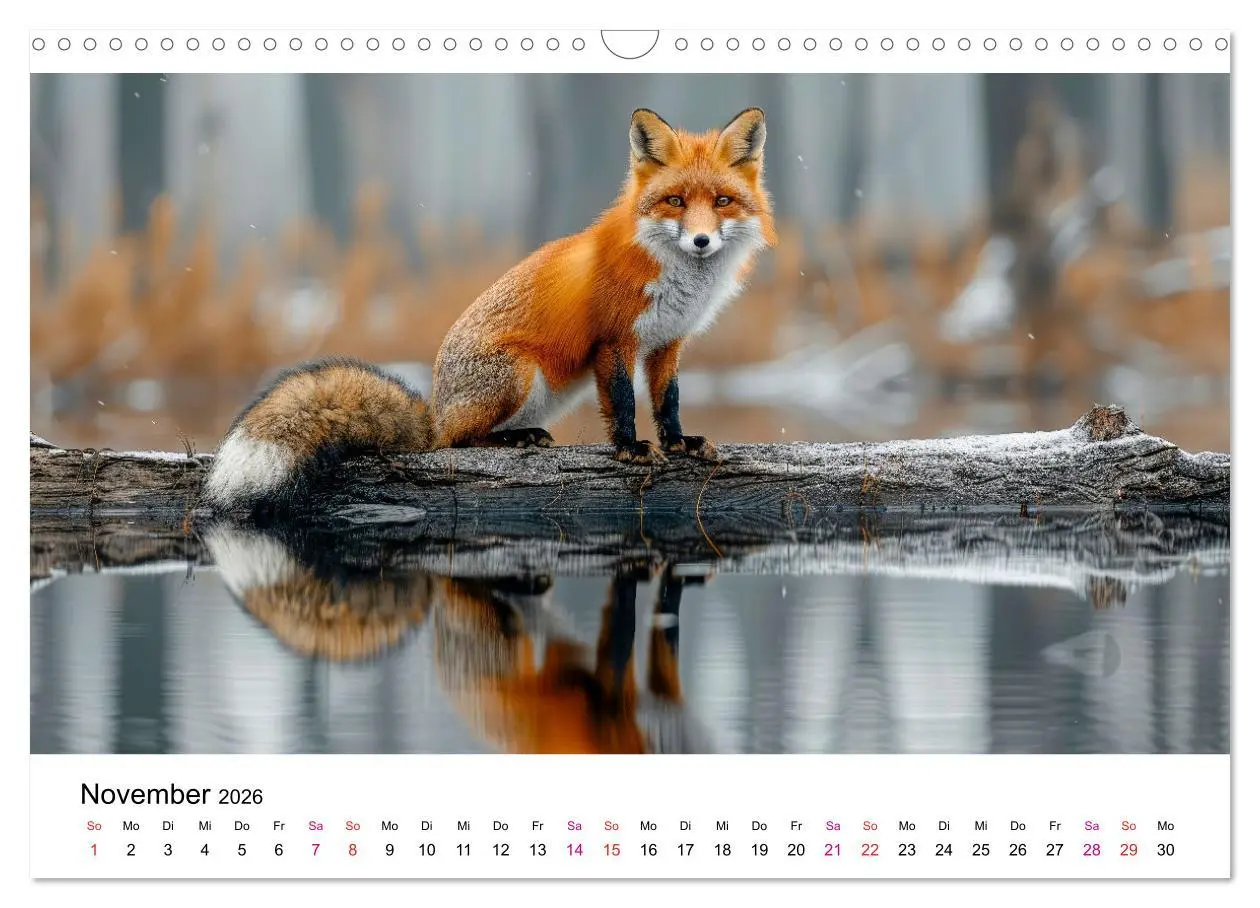 Bild: 9783457421222 | Fuchs - schöne Momente (Wandkalender 2026 DIN A3 quer), CALVENDO...