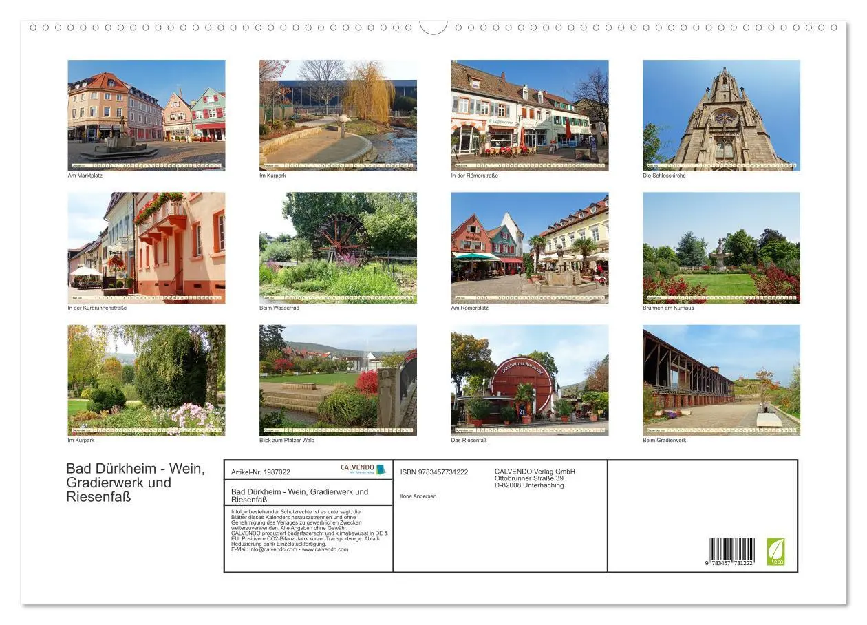 Bild: 9783457731222 | Bad Dürkheim - Wein, Gradierwerk und Riesenfaß (Wandkalender 2026...
