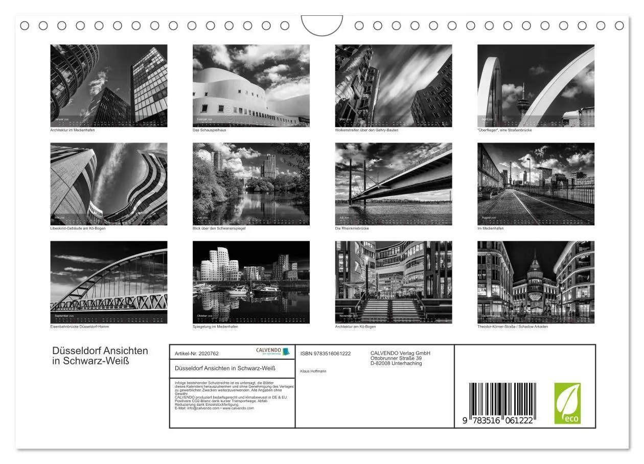 Bild: 9783516061222 | Düsseldorf Ansichten in Schwarz-Weiß (Wandkalender 2026 DIN A4...