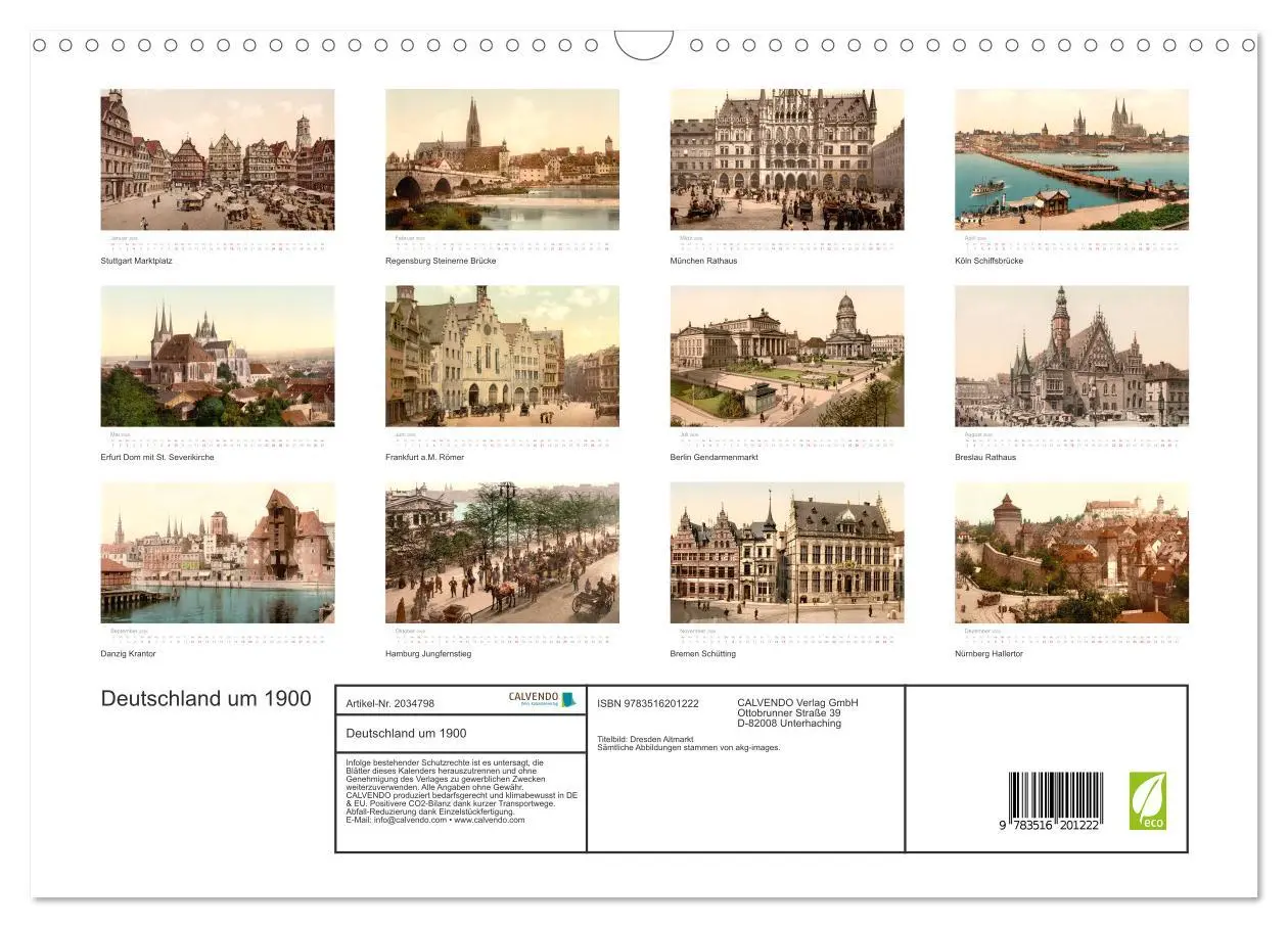 Bild: 9783516201222 | Deutschland um 1900 (Wandkalender 2026 DIN A3 quer), CALVENDO...