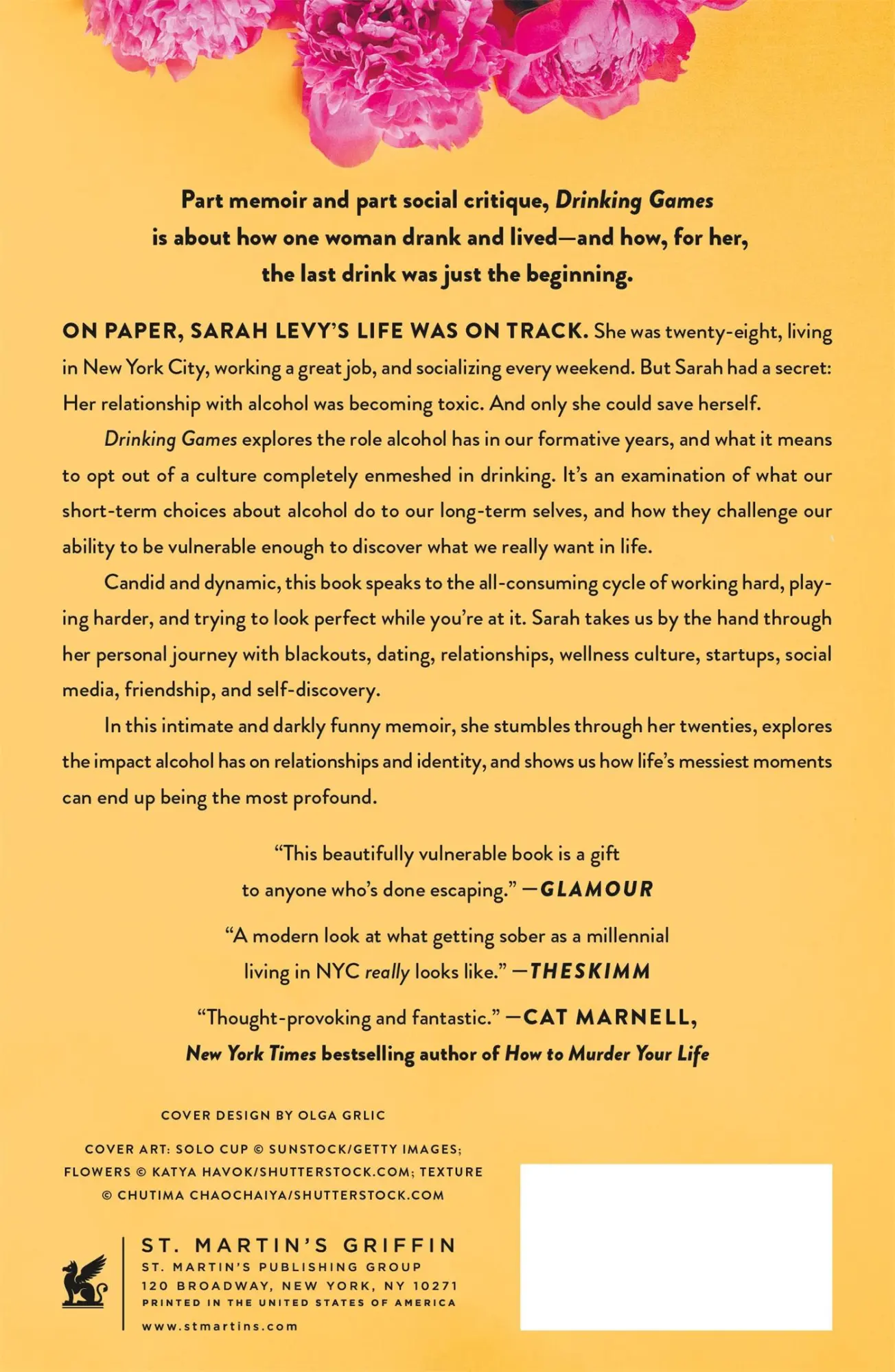 Rückseite: 9781250841322 | Drinking Games | Sarah Levy | Taschenbuch | Englisch | 2024 | Griffin