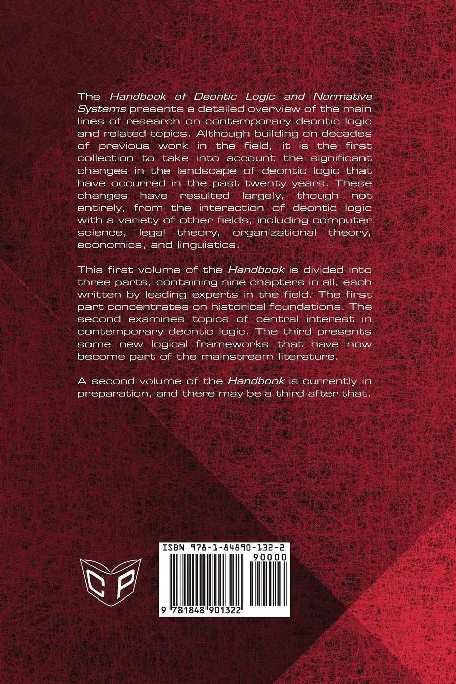 Rückseite: 9781848901322 | Handbook of Deontic Logic and Normative Systems | Dov Gabbay (u. a.)