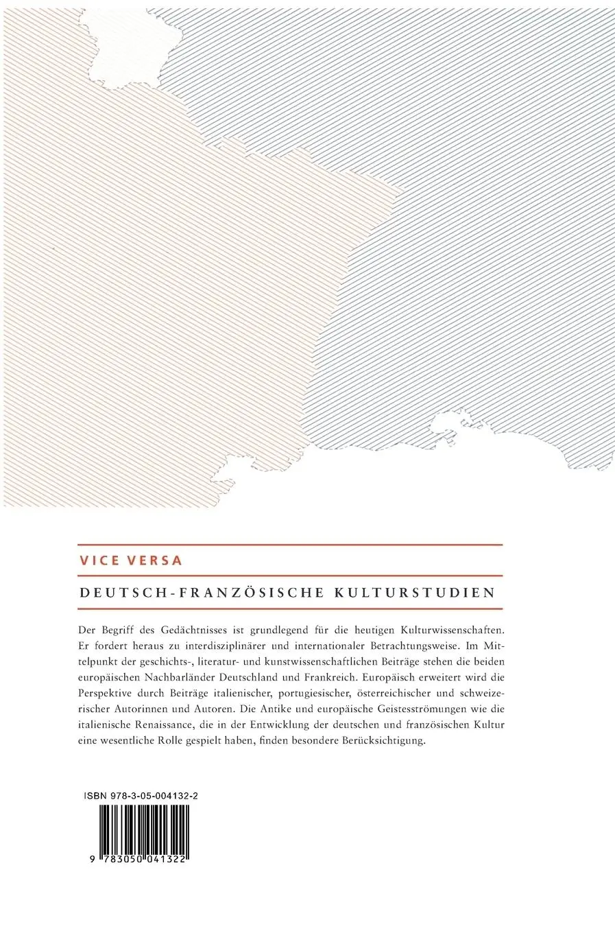 Rückseite: 9783050041322 | Kulturelles Gedächtnis und interkulturelle Rezeption im...