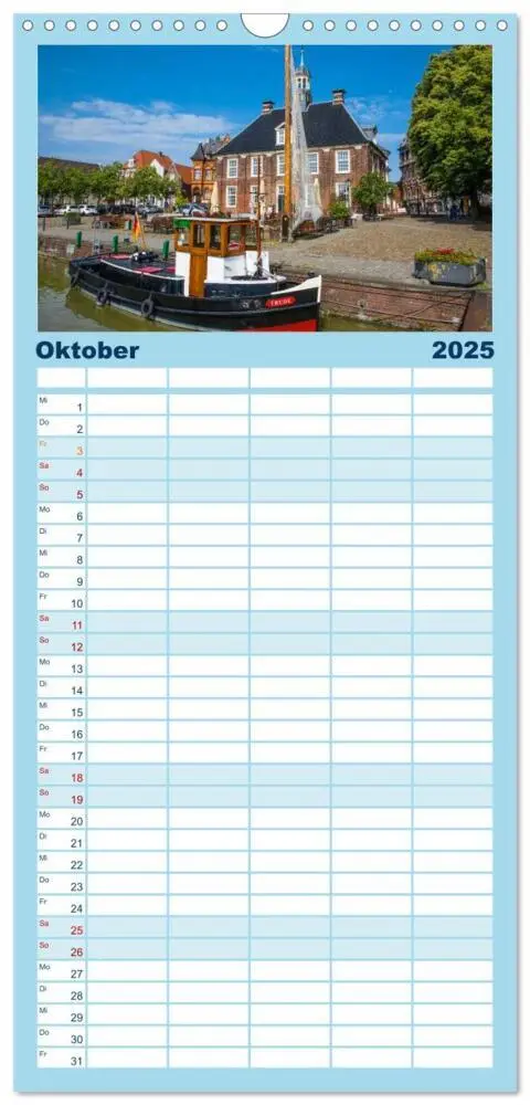Bild: 9783457101322 | Familienplaner 2025 - Mein Land, Ostfriesland mit 5 Spalten...
